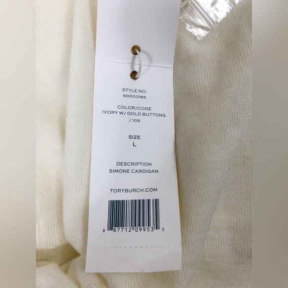 NWT Tory Burch Simone V-Neck Cardigan - Picture 3 of 3